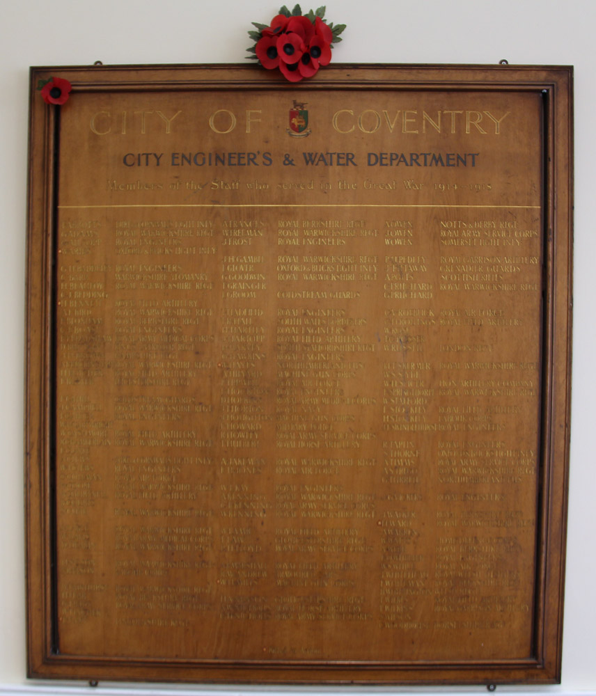 Memorial - Engineers and Water Dept