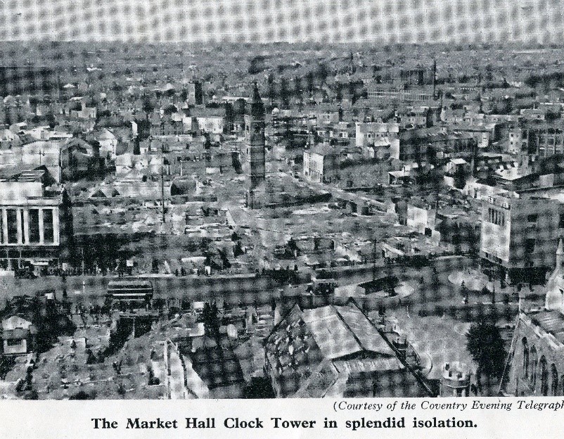 The Martket Hall Clock tower in splendid isolation